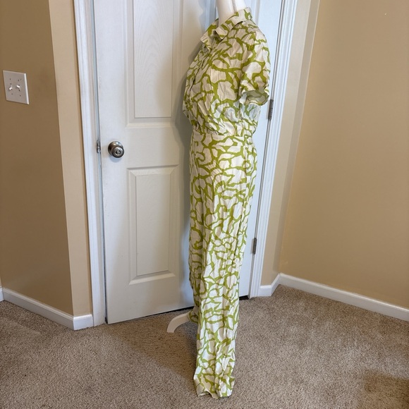 Fashion Nova Lime and White Abstract Jumpsuit - Picture 3 of 5